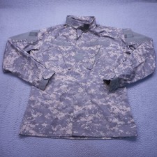 US Army Jacket Mens Medium Long Digital Camo Combat Uniform Coat Rip Stop Wind