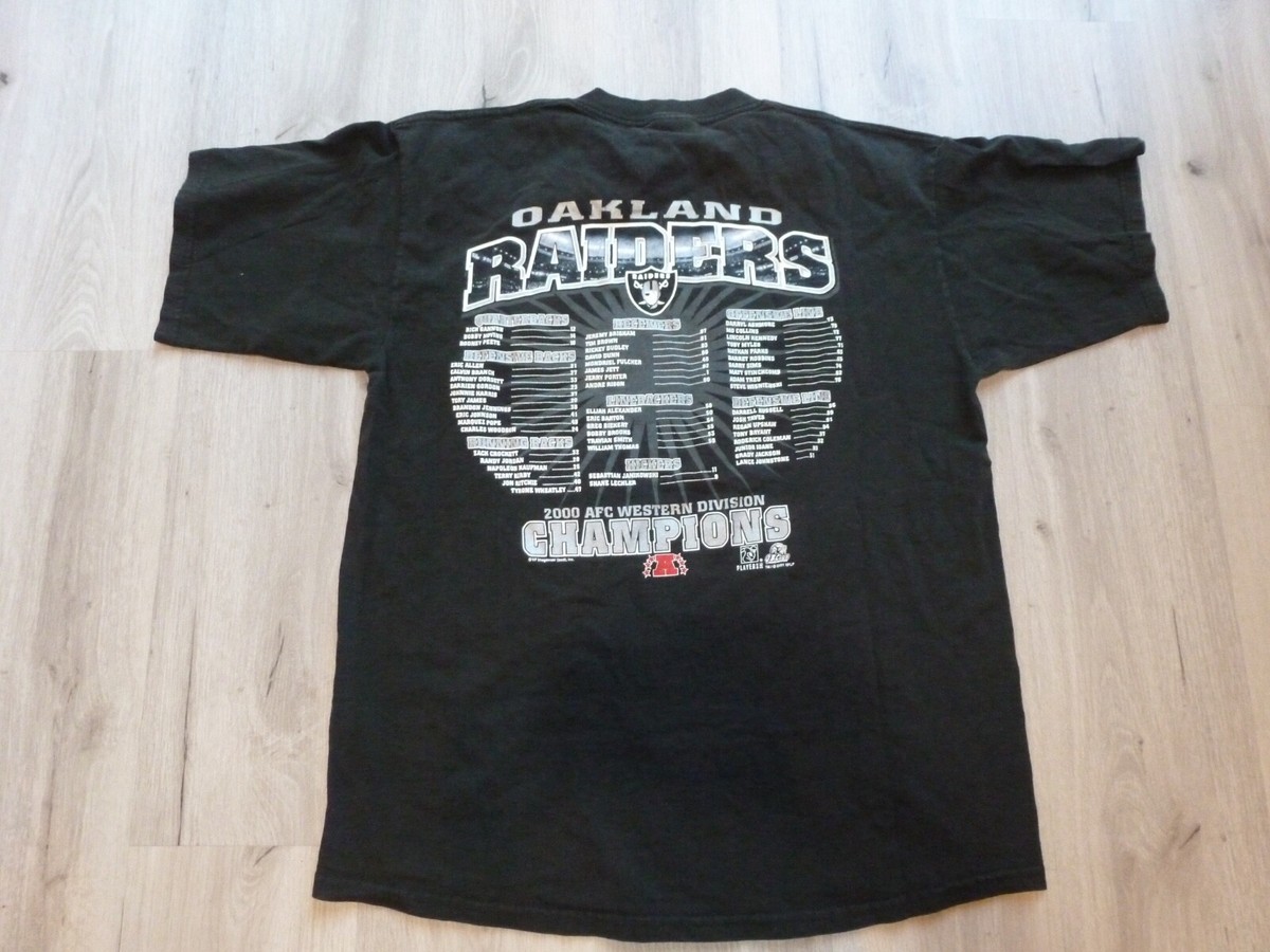 Vintage Y2K Oakland Raiders Shirt L 2000 AFC WESTERN DIVISION Lee