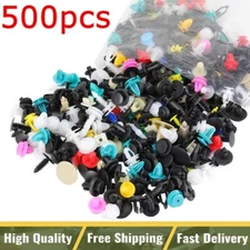 500 PCS Plastic Car Body Push Pin Rivet Mixed Fasteners Trim Molding Clip