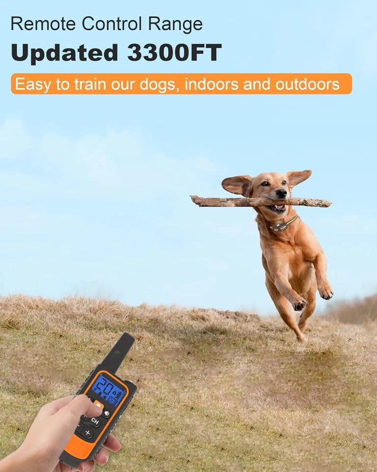 1000M Hund Ausbildung Stromschlag Erziehungshalsband Hunde Vibration Ton e-Shock - Bild 2 von 4