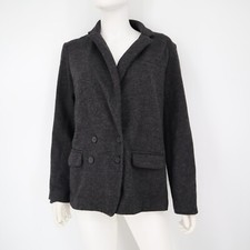 J. Crew Gray Double Breasted Wool Blazer Jacket Women's Size