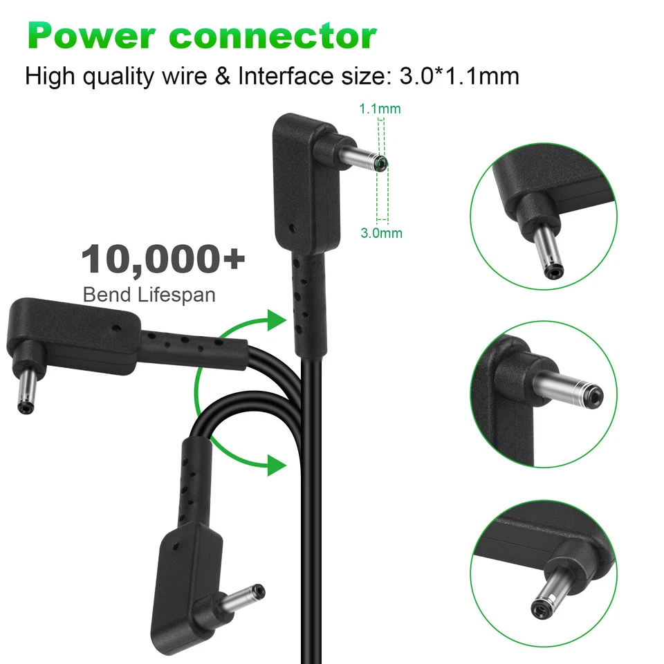 19V Ladegerät für Acer Switch Alpha 12 SA5-271 SA5-271P Asus UX21E UX31E AD-4019 - Bild 3 von 4