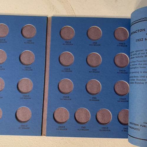 Whitman Coin Book Album Washington Head Quarter 1932-1945 numero uno #9018 senza monete - Foto 3 di 4