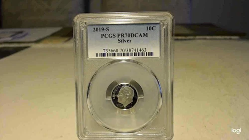 2019-S Silver Roosevelt Dime PR70DCAM PCGS Proof 70 Deep Cameo