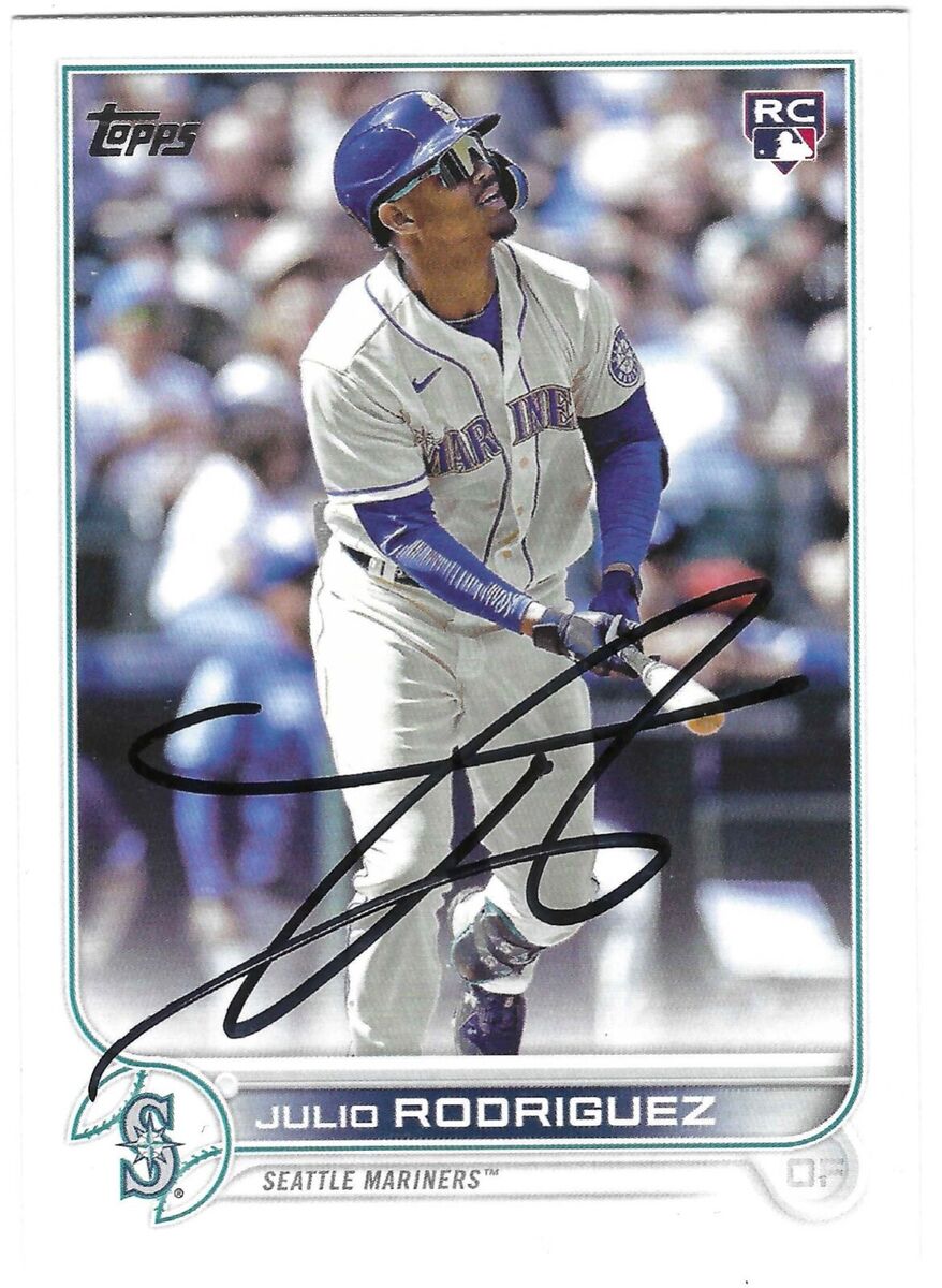 JULIO RODRIGUEZ SIGNED AUTOGRAPHED 2022 TOPPS UPDATE RC JULIO RODRIGUEZ SIGNED AUTOGRAPHED 2022 TOPPS UPDATE RC