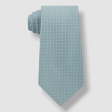 Calvin Klein Men's Blue Simple-Grid Silk Tie 57 x 3
