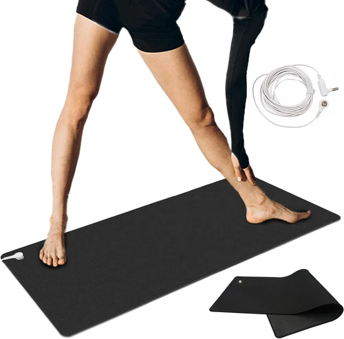 Grounding Mat for Sleep 30x100cm Black Earthing Sheet UK Wellness Pad