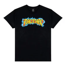 Thrasher Magazine GRAFF Logo Skateboard T Shirt BLACK
