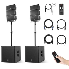 PRORECK Club 8000W P.M.P.O Stereo DJ/Powered PA  18-inch Speaker System