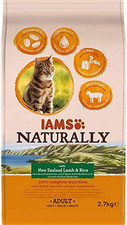 IAMS Naturally Complete Dry Cat Food for Adult 1+ Cats with Lamb and Rice 2.7 Kg 4.98 per kilo