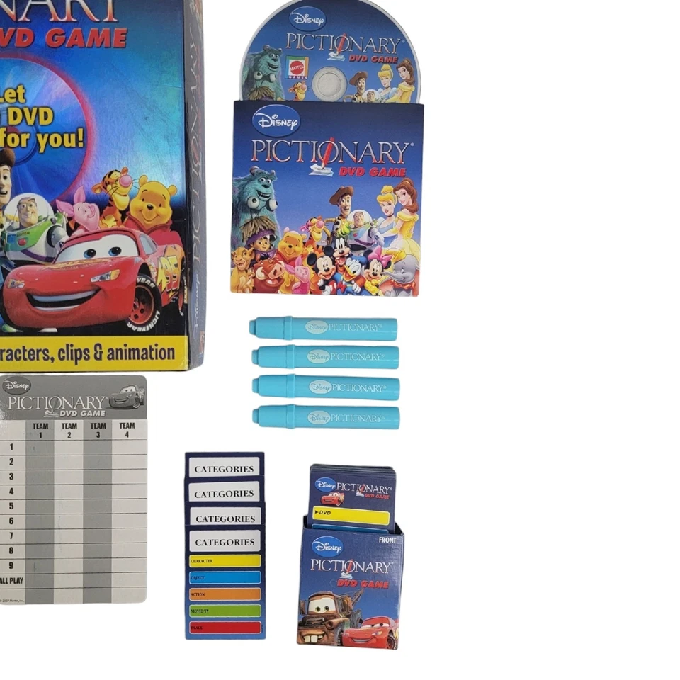 Disney Pictionary DVD Game Mattel 2007 Complete Board Game K8841 - Image 3 of 4