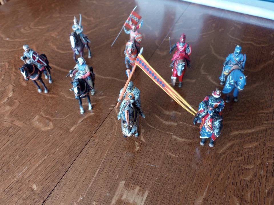 7 Cavalieri Medievali Di Piombo DeAgostini Soldati DeAgostini Collezione  - Immagine 3 di 4