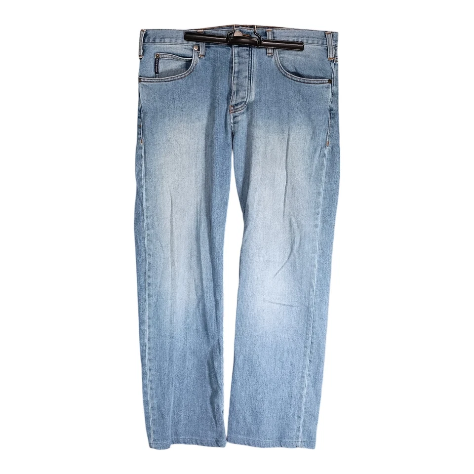 Pantalones de mezclilla Armani Jeans 32 para hombre azules J21 regulares rectos algodón bolsillos medianos mosca Foto 2 de 4