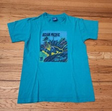 Vintage 90s Ocean Pacific OP Skate Skateboard Surf Single Stitch T-Shirt Sz M