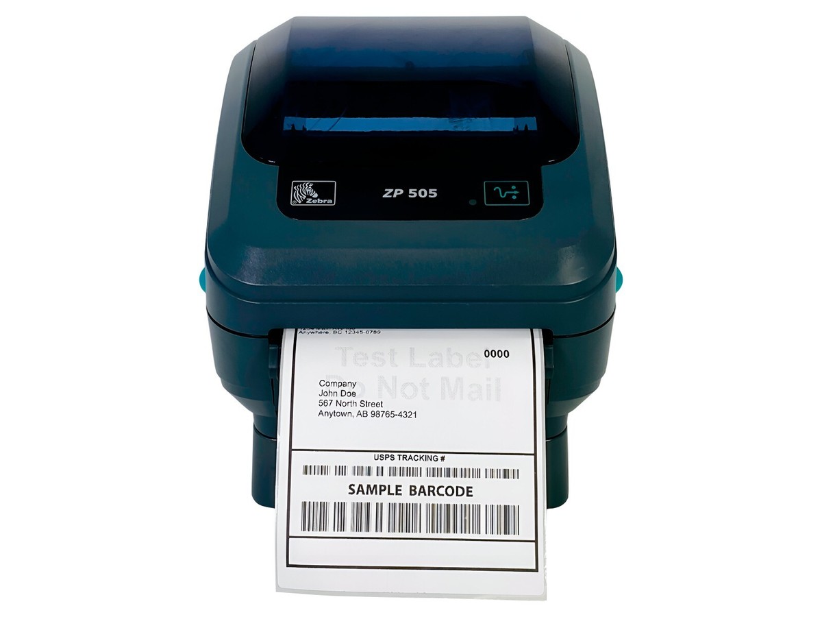 Zebra ZP505 Portable Direct Thermal Label Printer Dispenser USB