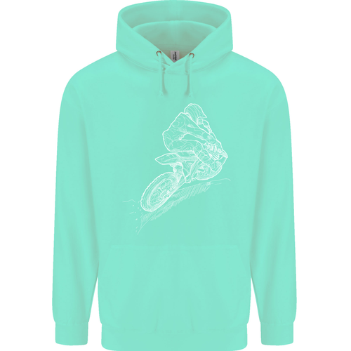 Motocross Rider Drawing Dirt Bike MotoX Childrens Kids Hoodie - Picture 74 of 84