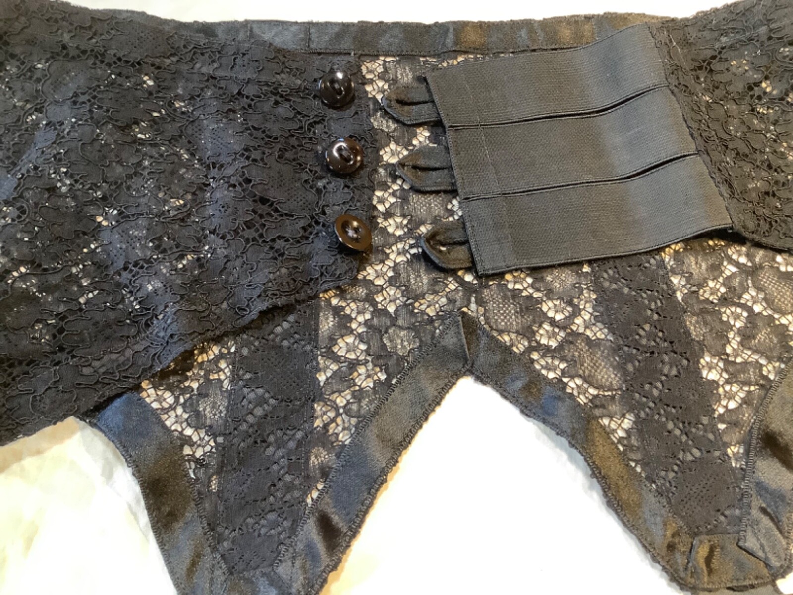 Vintage lace Garter Belt corset Sexy Rockabilly burle… Gem