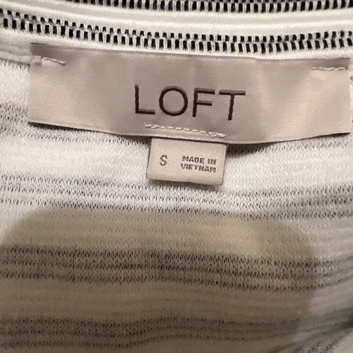 LOFT Striped Layered 3/4 Sleeve Blouse Women's Size S - Picture 3 of 4