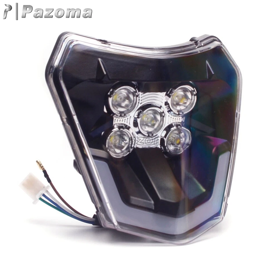 Faro LED para moto de cross EXC XCF XCW TE TC 250 300 350 450 KLX250 Enduro MX Foto 4 de 4