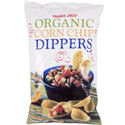 2 Packs Trader Joe's Organic Corn Chip Dippers 9.75 oz Each Pack
