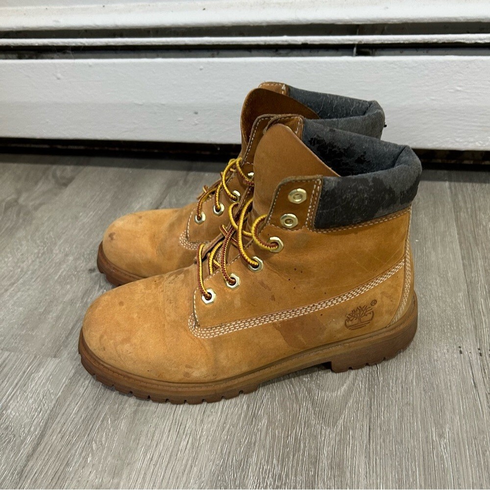 Timberland Mens Premium Waterproof Tan Leather Heavy Duty Boots Size 5