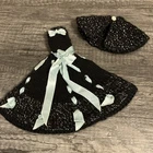 Vintage Barbie & Friends Hand Knit / Crochet Outfit - Black Evening Gown Lot