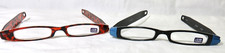 Lot 0f 2 Pairs of NEW Flat folding Unisex Reading glasses reader strength 2.00