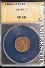 1908-S Indian Head Cent-ANACS VF 25 Very Fine #SLM537