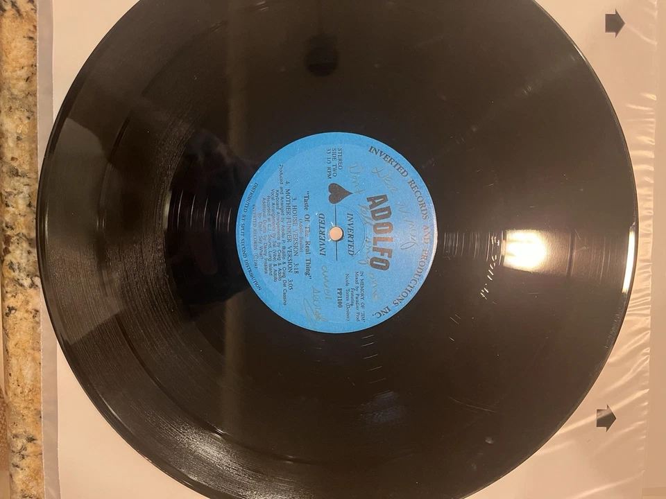 Adolfo Rare Freestyle Vinyl Record VG+ "taste of the real thing" inverted - Image 3 of 3