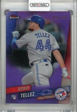 2019 Topps Finest Rowdy Tellez Purple Refractor RC 15/250 Blue Jays Card