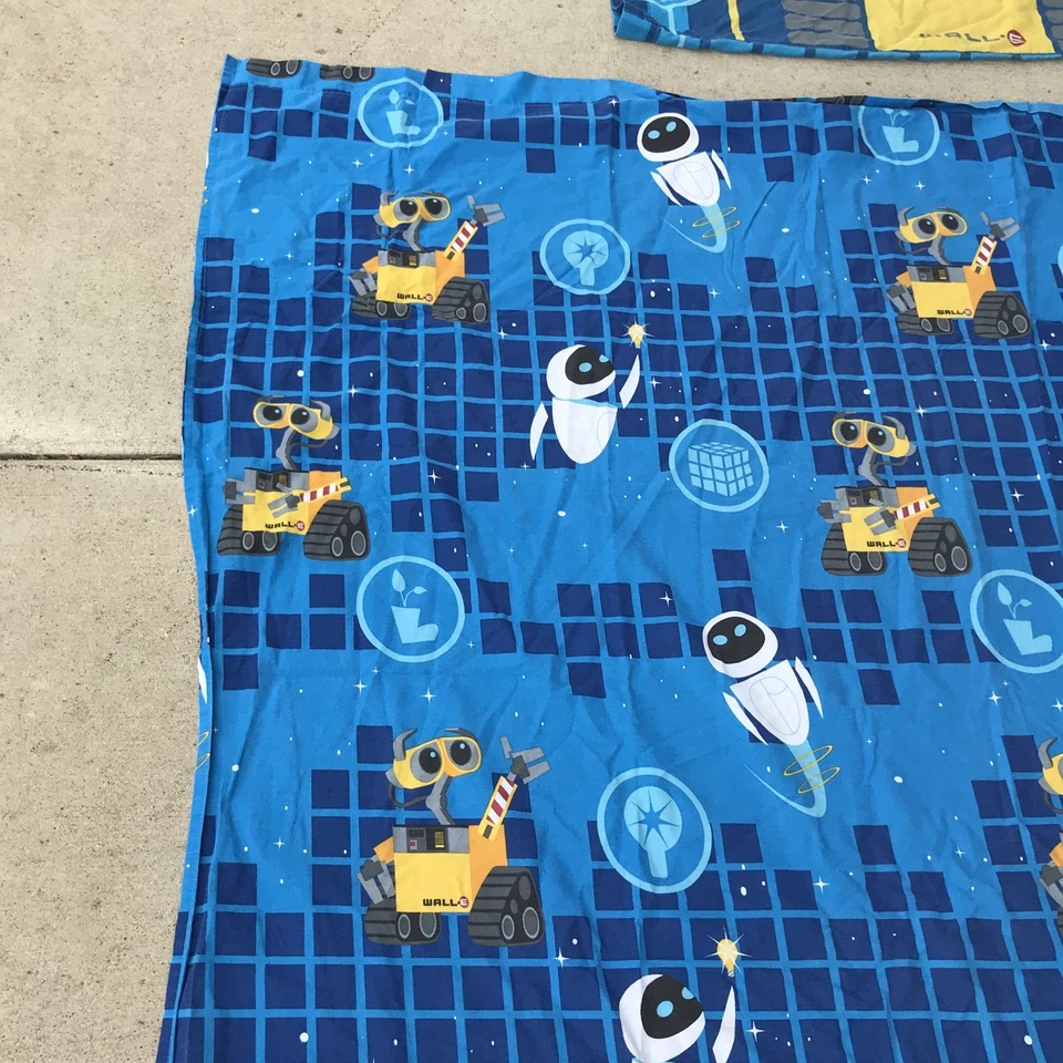 Disney Wall-E Sheet Flat & Fitted Twin Sheet 1 Pillowcase Eve Franco RARE READ! - Image 3 of 4