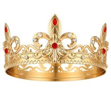 Princess Crowns for Women, Queen Girl Fairy Birthday Crown, Crystal Red
