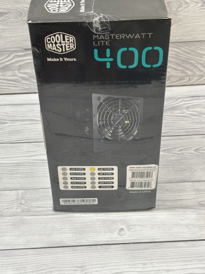 CoolerMaster MasterWatt Lite 400/ 80 plus Power Supply 230V Brand New & Sealed - Image 2 of 4