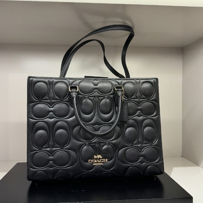 Coach Maggie Large Tote Bag In Signature Leather CY672 Authentic
