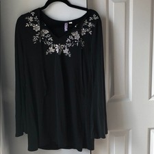 Alya modal flowy floral embroidered boho tunic/dress - Small