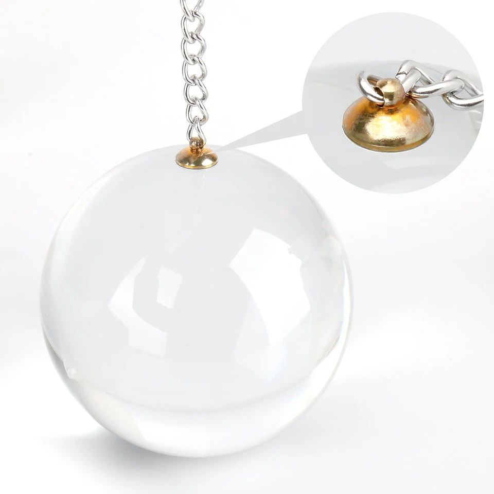 Tapones de bola anal tapones grandes de vidrio con cadena de seguridad de metal dilatador de ano A... Foto 3 de 4