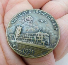 1931 Fuller Brush Company Silver Jubilee Anniversary Bronze Token Advertising NJ