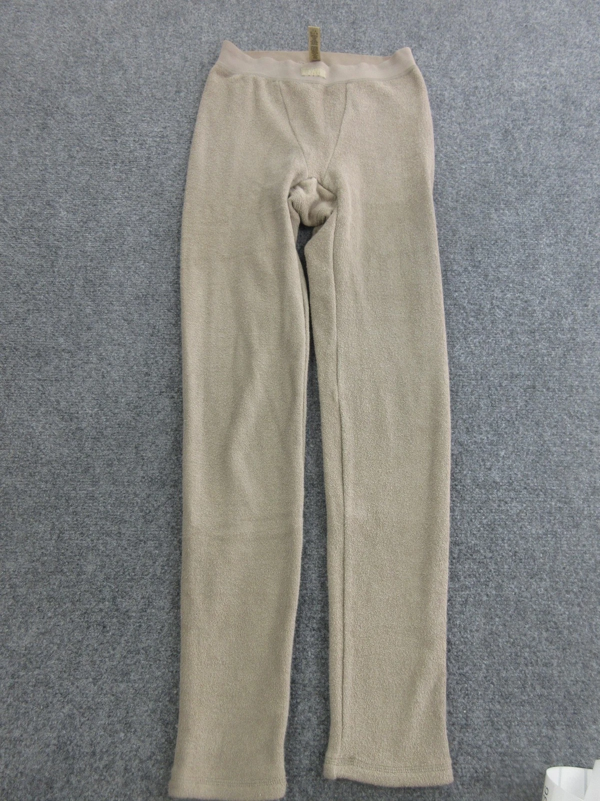 Skims Fleece Leggings Womens Small Beige Mid Rise Ankle Thermal LayerPants Warm