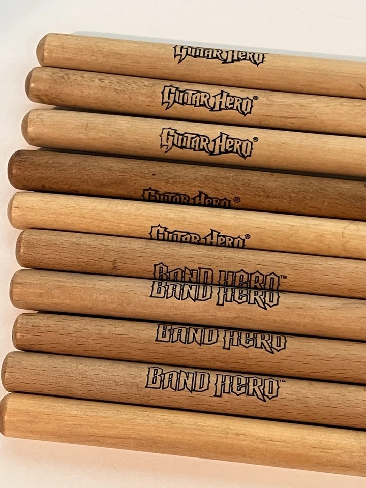 10x Guitar Hero / Band Hero Drum Sticks Bundle / Bulk (5x Pairs) VGC + FREE POST - Image 2 of 3