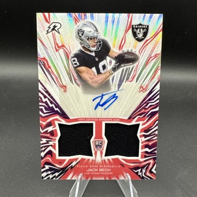 Topps Resurgence 2025 Jack Bech Las Vegas Raiders Rookie Relic Auto Signature