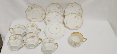 12 tlg Service Hutschenreuther Altro*** Habsburg um 1920 sehr früh, 6 Tass.-Tell