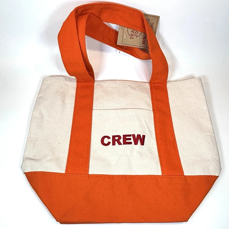 Mini bolsas de mano de lona pastel Trader Joe's - Juego de 5 colores - con naranja - ¡EE. UU.! Foto 4 de 4