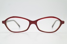 Vintage France 353 Vintage Eyeglasses Wine Red Brown Oval Acetate Frames