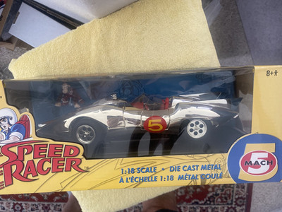 RCERTL / JOY RIDE. CHROME Speed Racer Mach 5  1:18 Scale