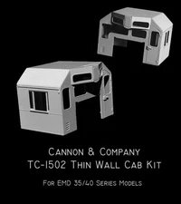 HO Cannon & Company TC-1502 EMD 35/40 Series Thinwall Cab Kit