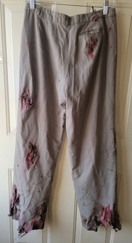 Zombie Pants Size 10 OOAK TWD Costume Hand Painted - Picture 2 of 2