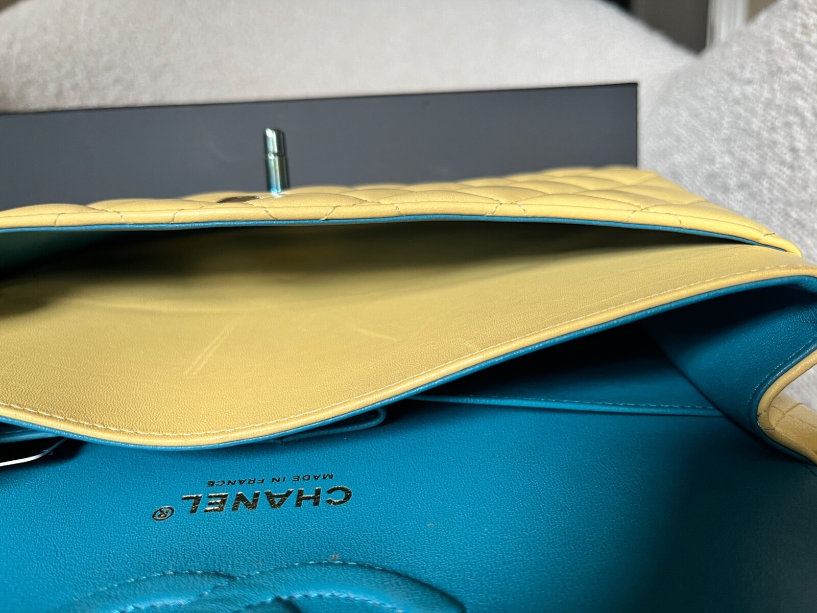 Chanel medium lambskin classic double flap bag 21P p… Gem