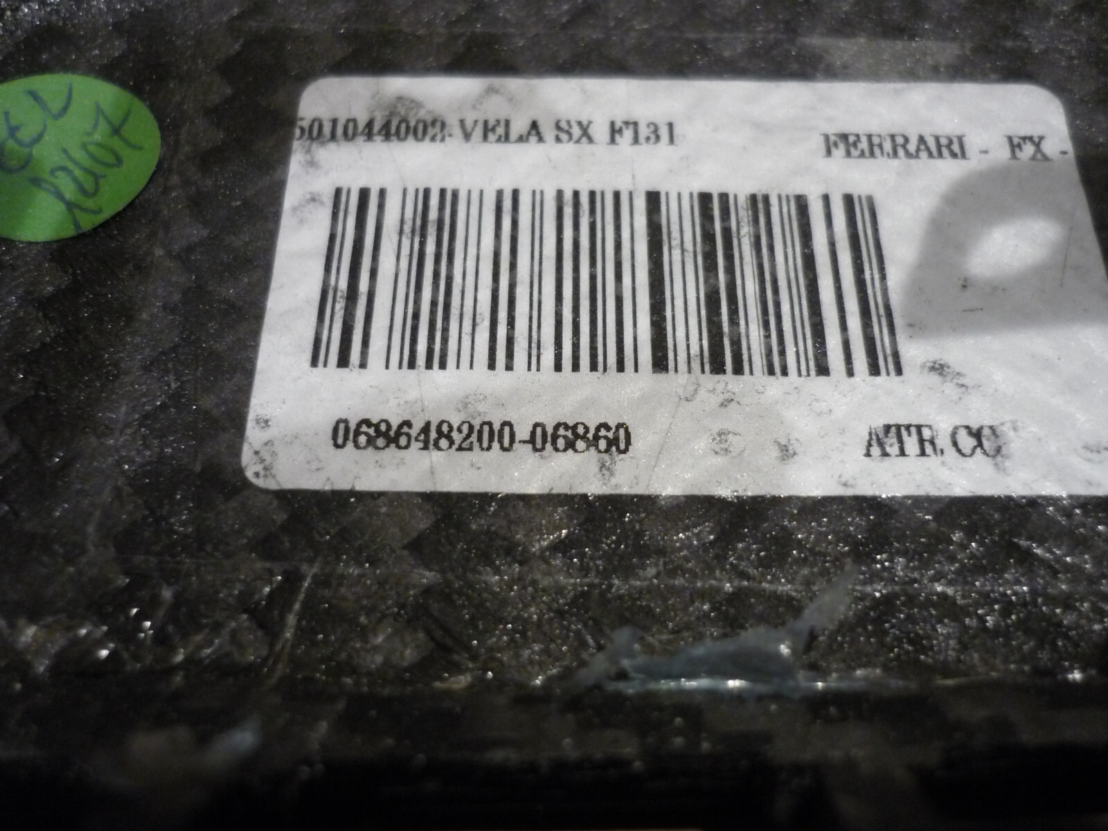 Ferrari 430- LH Dash Air Outlet Plate/Carbon Fiber- P/N 68648200