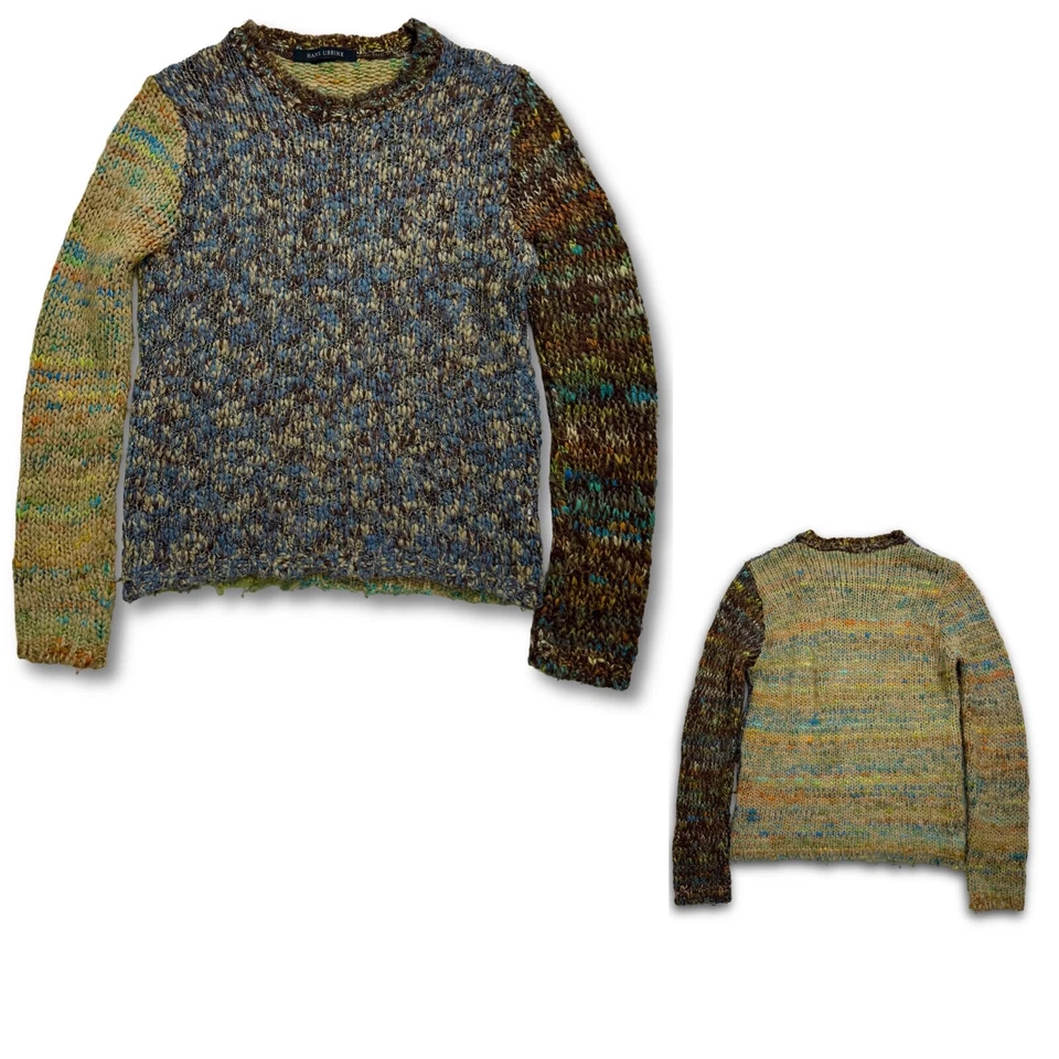 Suéter Pullover Hans Ubbink Grueso Tejido Bloque de Color Envejecido Talla S Foto 2 de 4