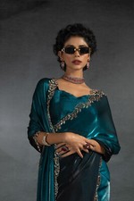 Saree Blouse Bollywood Party Wear Indian Pakistani New Sari Wedding Designer